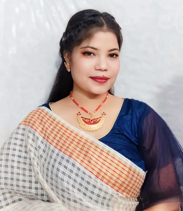 Assamese_Traditional_Gold_Plated_Red_Colour_Joonbiri_Tassel_Jewellery_Set_For_Women