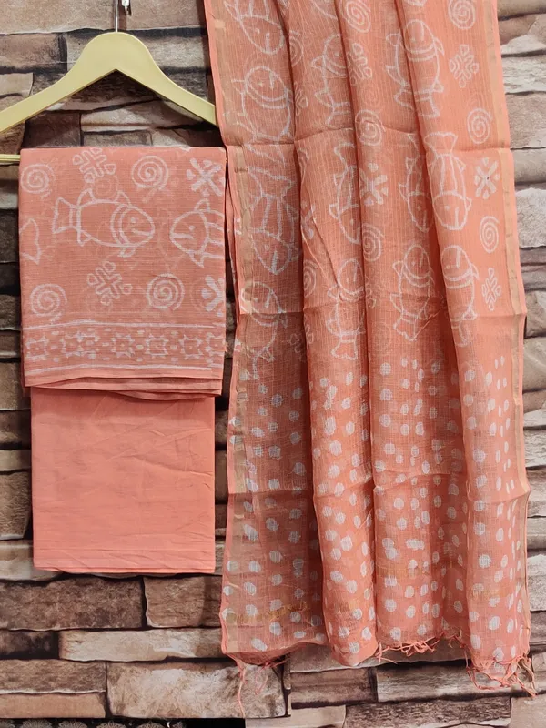 Hand_Printed_Fish_Print_Pure_Kota_Doria_Suit_Set_For_Women