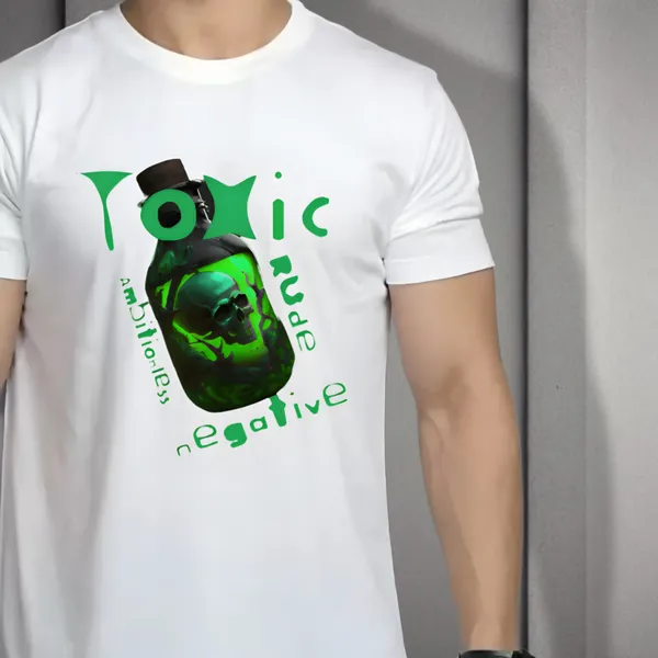 White_Printed_Half_Sleeve_Cotton_T-Shirt_For_Men