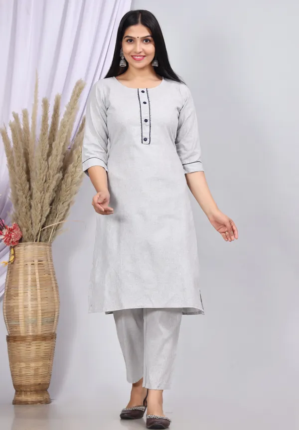 Grey_Khadi_Cotton_Solid_Casual_Wear_Kurti_For_women