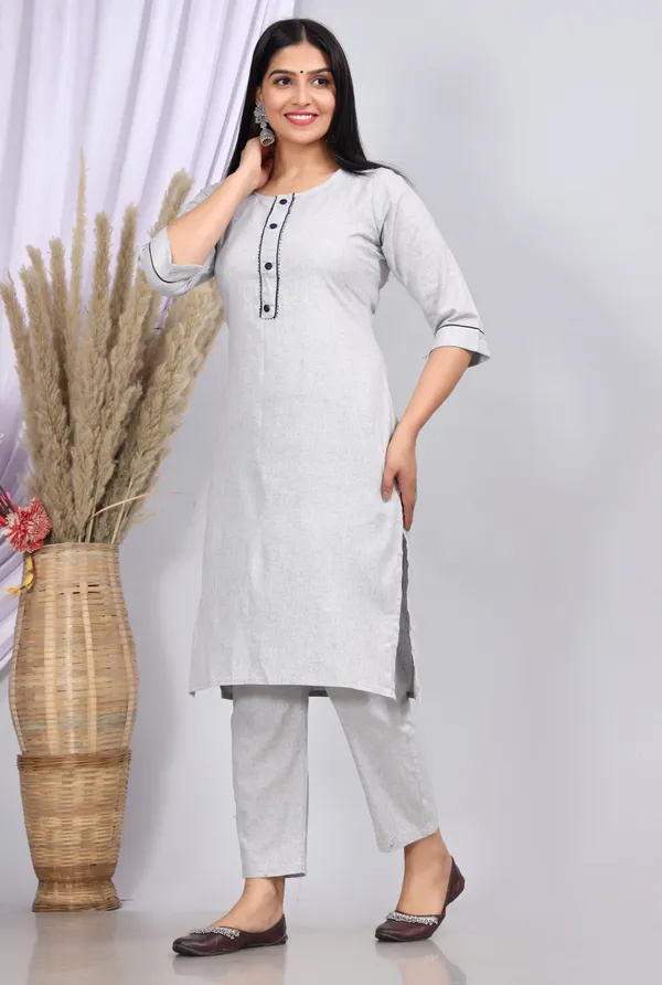 Grey_Cotton_Rayon_Printed_Casual_Wear_Kurta_&_Pant_For_Women