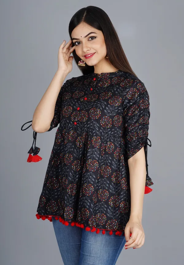 Floral_Print_Top_with_3/4th_Sleeves