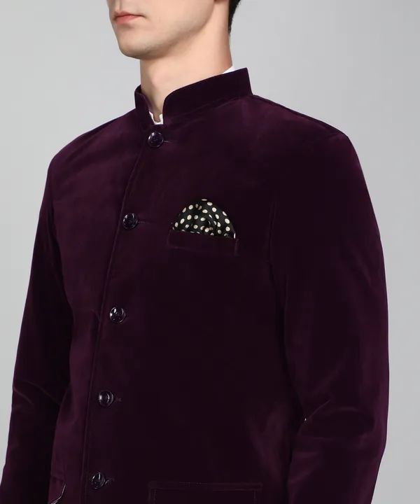 Purple_Velvet_Solid_Bandhgala