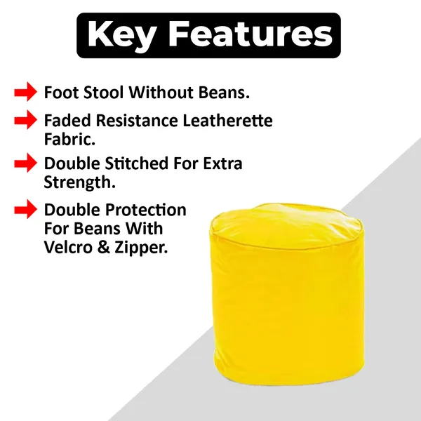 Yellow_Footstool_Bean_Bag_Cover_Without_Beans