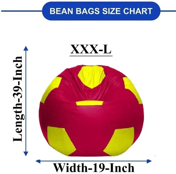 Pink_And_Yellow_Football_Xxxl_Bean_Bag_Cover_Without_Beans