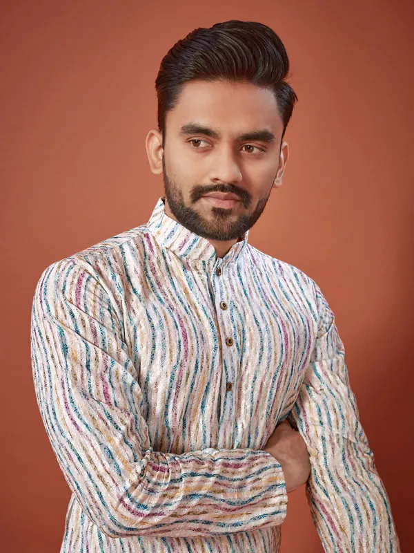 Foxy_Cotton_Lucknowi_Digital_Print_Kurta_Sets_For_men