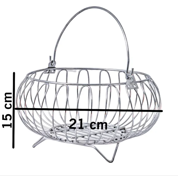 Fruit_&_vegitable_storage_basket_with_handle_Stainless_steel