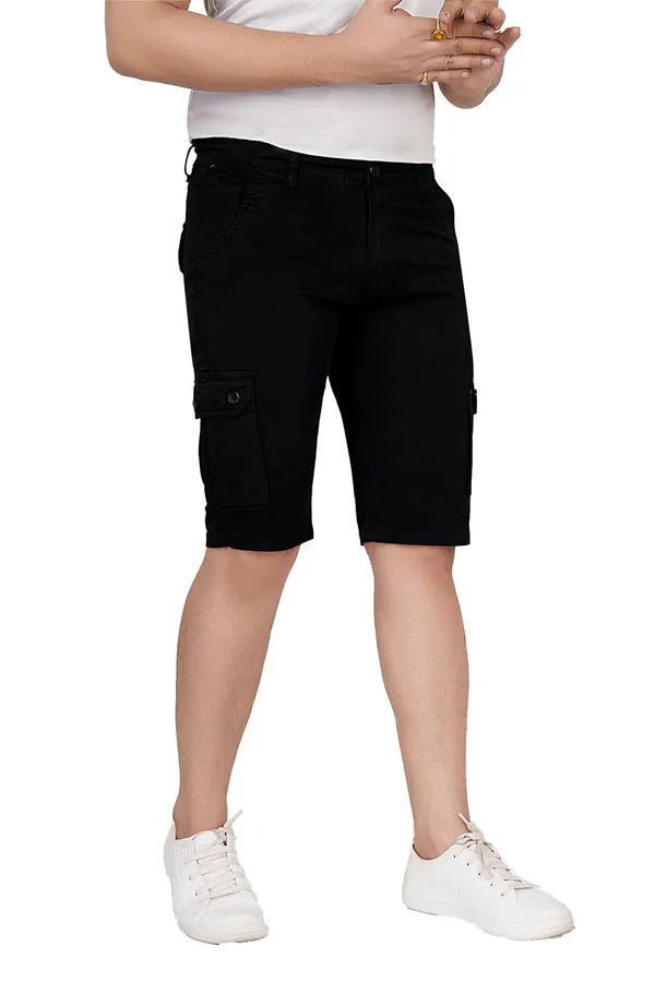 Black_Cotton_Premium_Cargo_Shorts_For_Men