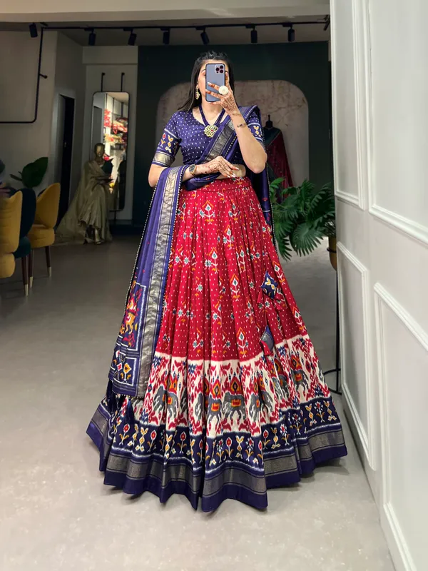 Red_Premium_&_Elegant_Dola_Silk_Lehenga_Choli_For_Women