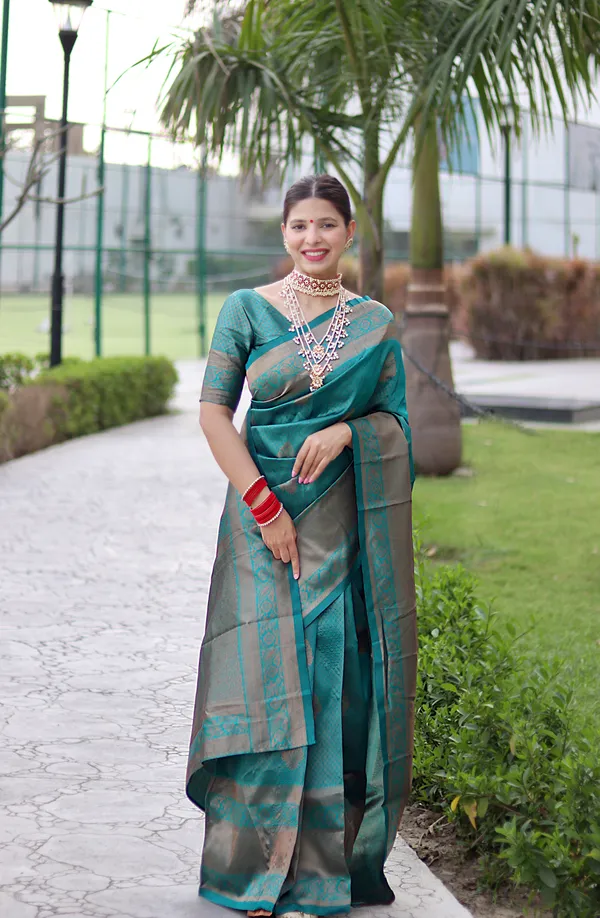 TEAL_KANJIVARAM_SILK__SAREE