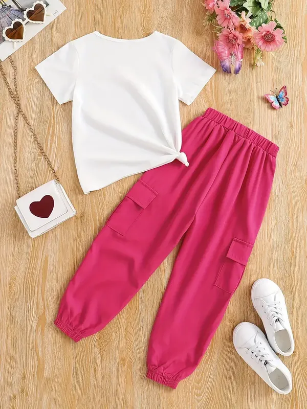 ButterFly_Printed__Pink_Color_Joggeres_Trendy_Top_and_Bottom_Set_For_Girls