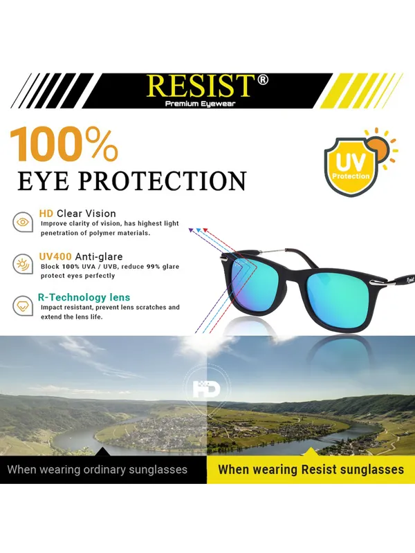 Polarised_And_UV_Protected_Silver_Green_Reflector_Wayfarer_Sunglasses_For_Men_&_Women