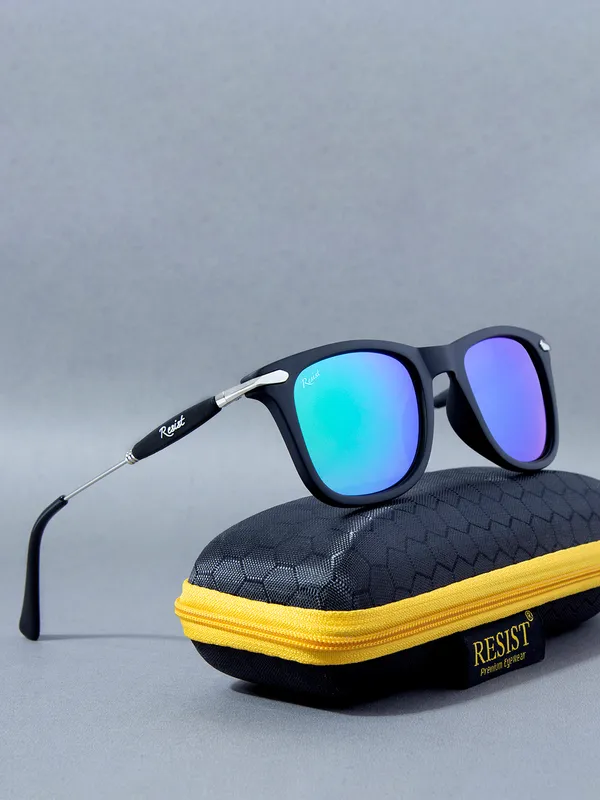 Resist Eyewear Polarised And UV Protected Silver Green Reflector Wayfarer  Sunglasses For Men Women Price in India Buy Resist Eyewear Polarised  And