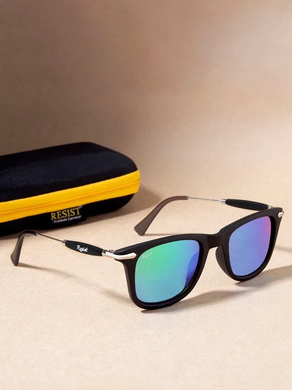 Polarised_And_UV_Protected_Silver_Green_Reflector_Wayfarer_Sunglasses_For_Men_&_Women