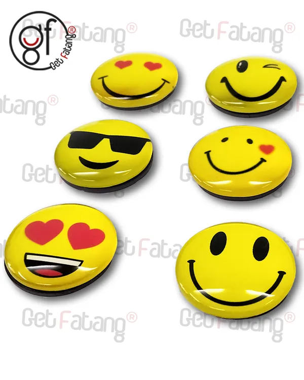 Smiley_Emojis_Round_3D_Glass_Fridge_Magnets_Set_of_6_for_Home_Decoration_Sticking_Notes_and_Gifting_(3.5_cm_Diameter)