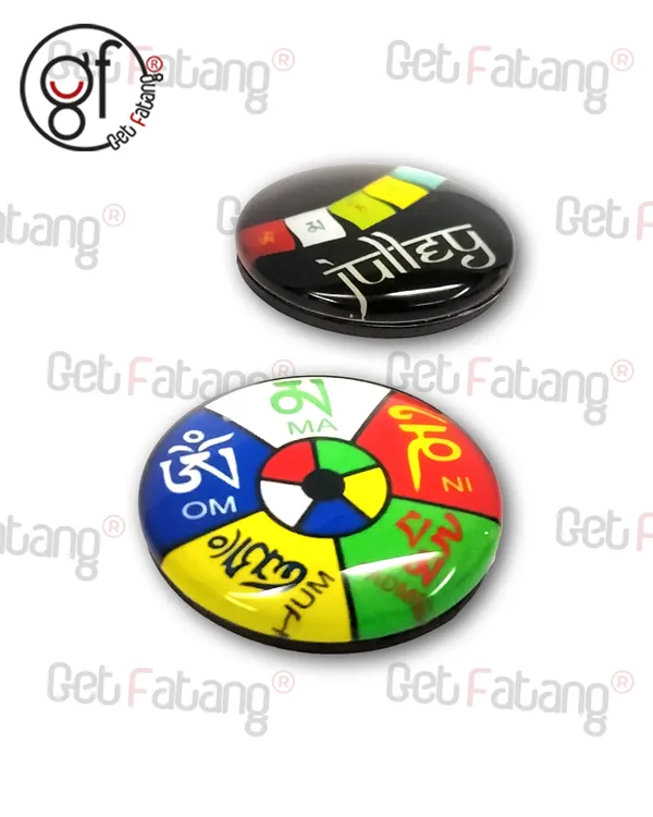 Tibetan_Ladakh_Flag_Julley_3D_Glass_Fridge_Magnets_Set_of_2_for_Home_Decoration_Sticking_Notes_and_Gifting_(3.5_cm_Diameter)