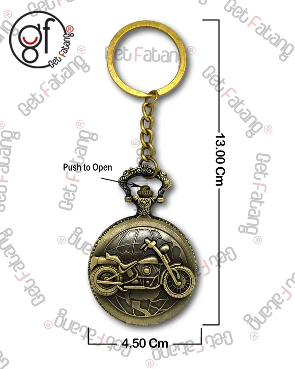 Biker_Pocket_Watch_Cum_Key_Chain_Unique_for_Gifting