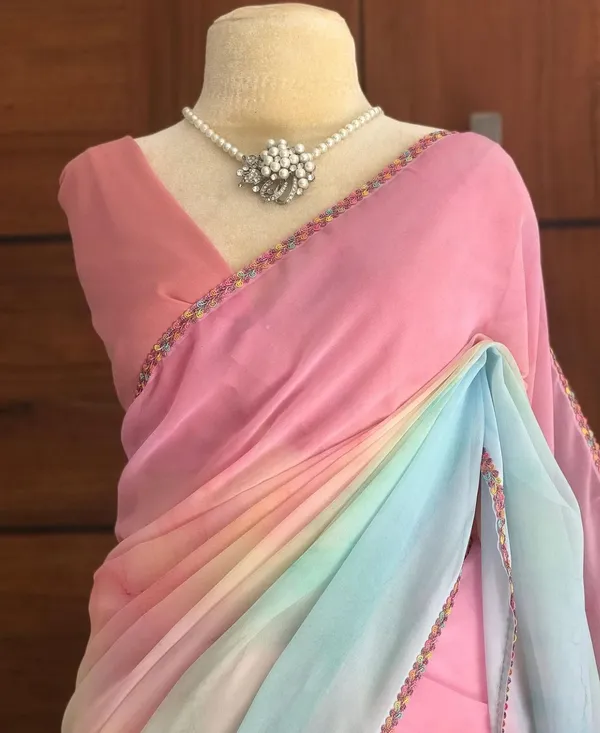 Multicolour_Printed_Organza_Saree