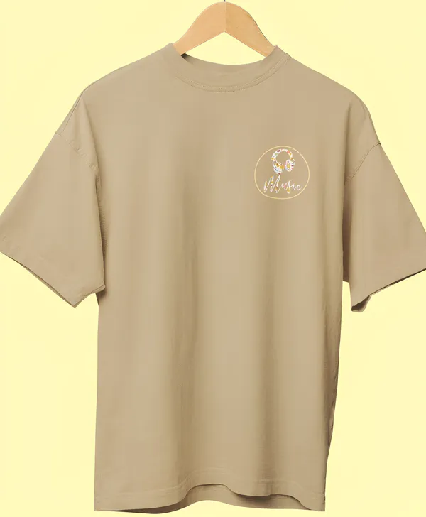 TOFFTEES_Premium_Beige_Oversized_Music_Half_Sleeves_T-shirt_For__Men_|_French_Terry_Fabric__(220_GSM)