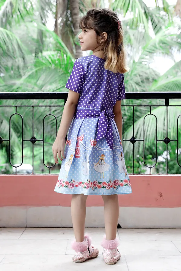 Purple_Round_Neck__Half_Sleeve_Crepe_Blend_Kids_Dress