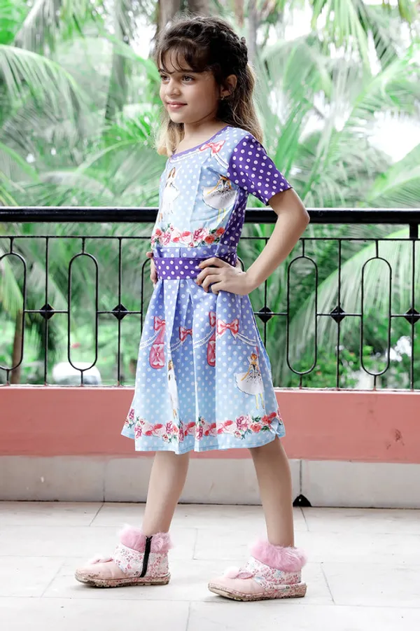Purple_Round_Neck__Half_Sleeve_Crepe_Blend_Kids_Dress