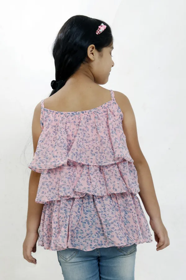 Peach_Round_Neck__Sleeveless__Georgette__Kids_Regular_Top