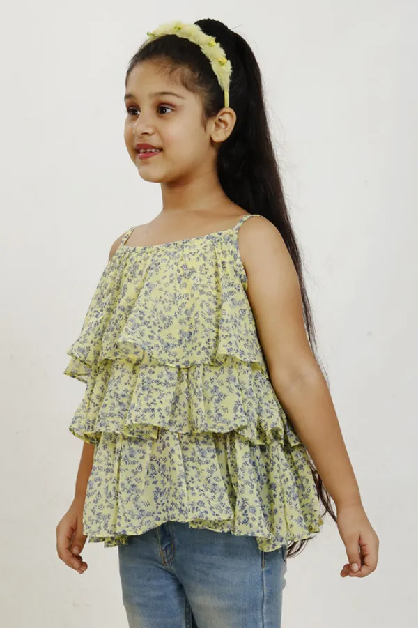 Olive_Round_Neck__Sleeveless__Georgette__Kids_Regular_Top