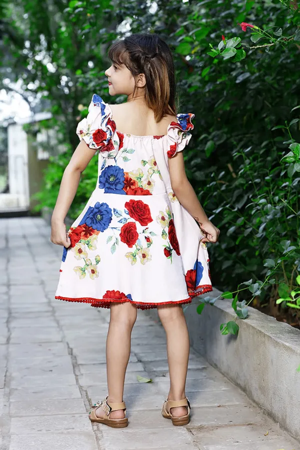 Cream_Off_Shoulder_Puff_Sleeve__Rayon_Dress