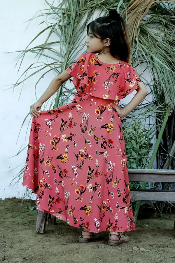 Yellow_Round_neck__Half_Sleeve_Crepe_Dress