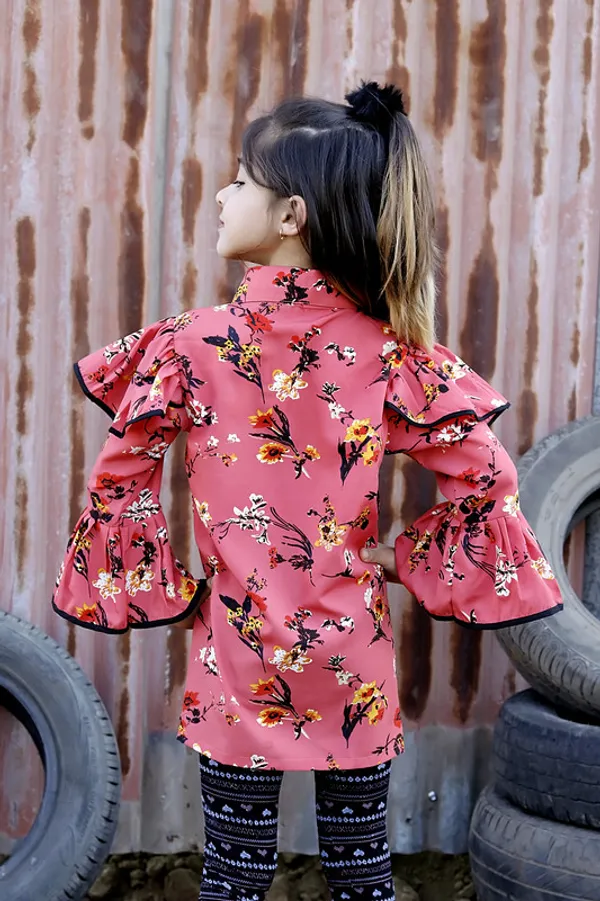 Maroon_Collar_Neck_Flared_Sleeve__Crepe_Kids_Regular_Top