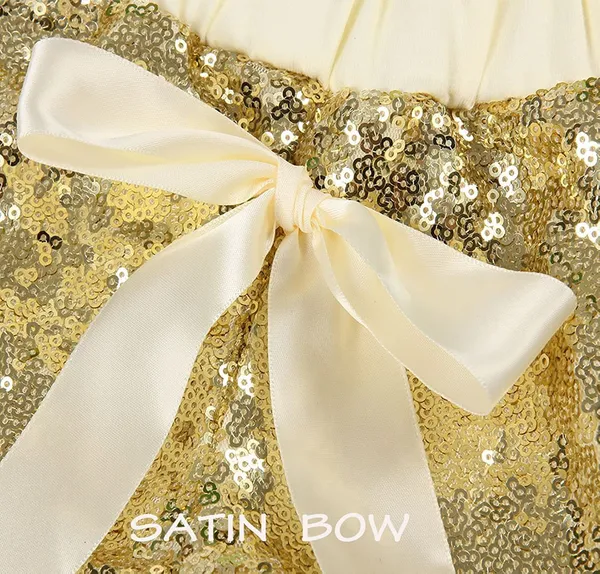 Golden_Sequin_Bow_Detailed_Shorts_For_Girls