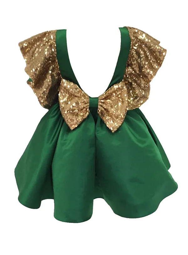 Green_Polyester_Solid_Round_Neck_Dress_For_Girls