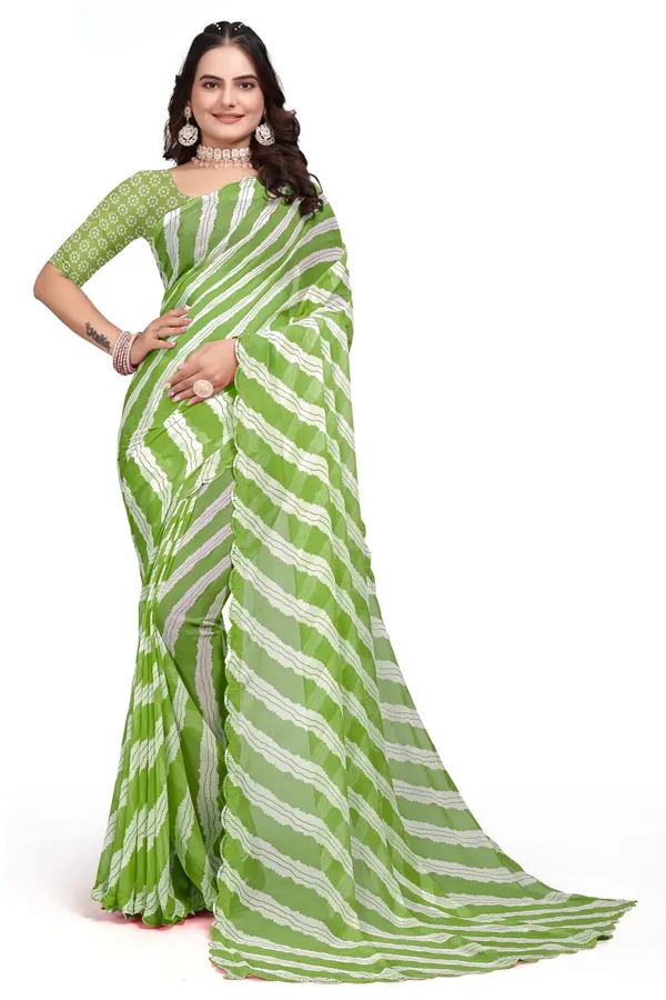 GRIFEZ_WOMEN'S_FANCY_GEORGETTE_LEHERIYA_PRINT_SAREE