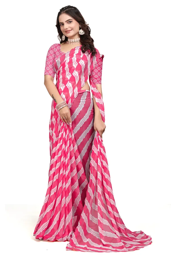 GRIFEZ_WOMEN'S_FANCY_GEORGETTE_LEHERIYA_PRINT_SAREE