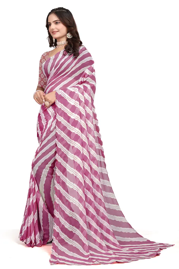 GRIFEZ_WOMEN'S_FANCY_GEORGETTE_LEHERIYA_PRINT_SAREE