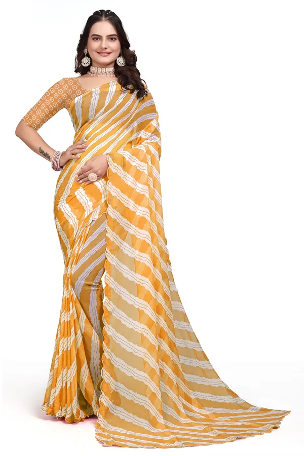 GRIFEZ_WOMEN'S_FANCY_GEORGETTE_LEHERIYA_PRINT_SAREE