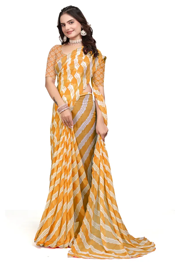 GRIFEZ_WOMEN'S_FANCY_GEORGETTE_LEHERIYA_PRINT_SAREE