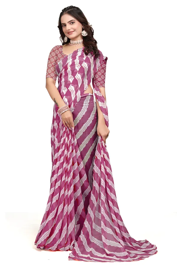 GRIFEZ_WOMEN'S_FANCY_GEORGETTE_LEHERIYA_PRINT_SAREE