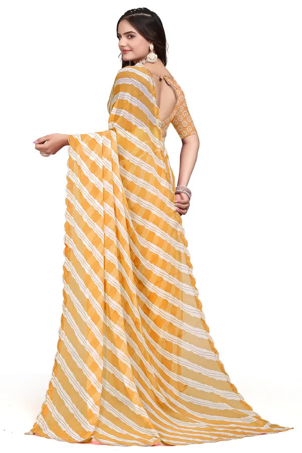 GRIFEZ_WOMEN'S_FANCY_GEORGETTE_LEHERIYA_PRINT_SAREE
