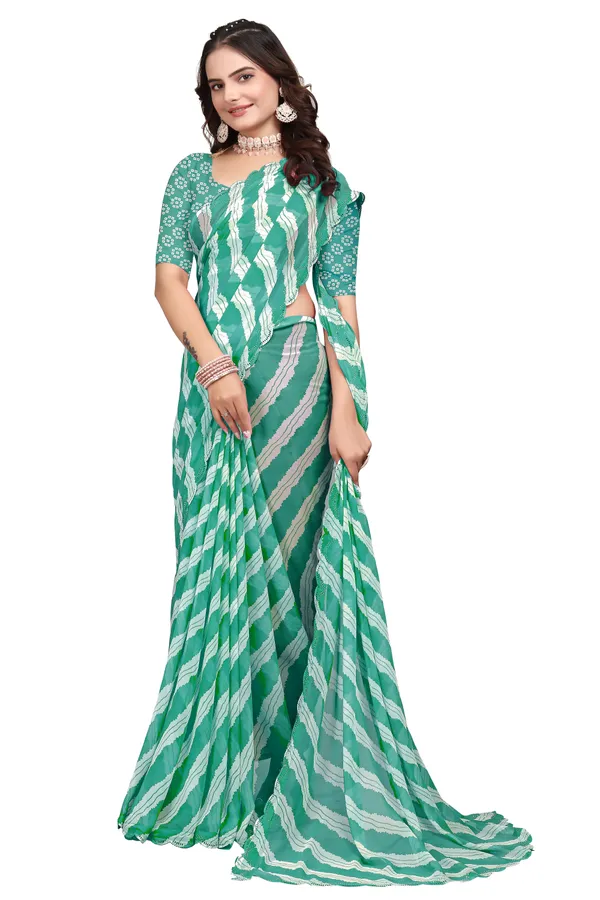 GRIFEZ_WOMEN'S_FANCY_GEORGETTE_LEHERIYA_PRINT_SAREE