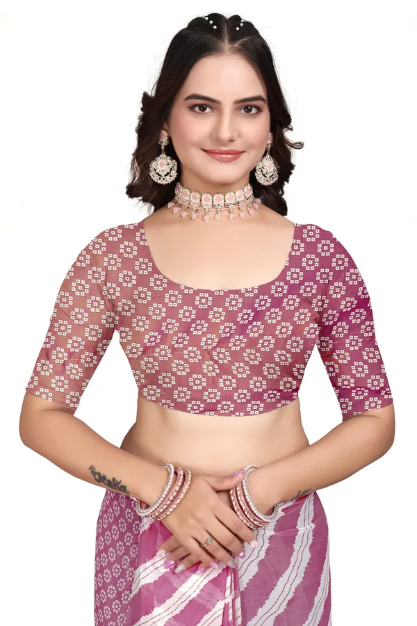GRIFEZ_WOMEN'S_FANCY_GEORGETTE_LEHERIYA_PRINT_SAREE