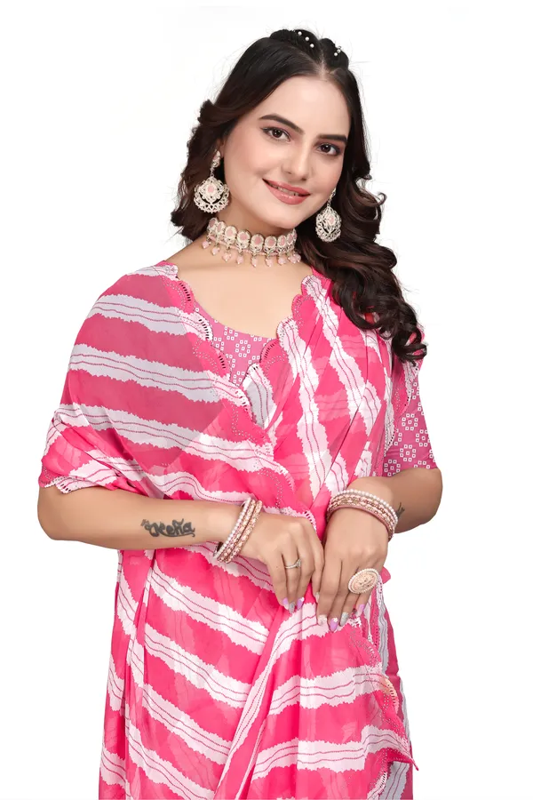 GRIFEZ_WOMEN'S_FANCY_GEORGETTE_LEHERIYA_PRINT_SAREE