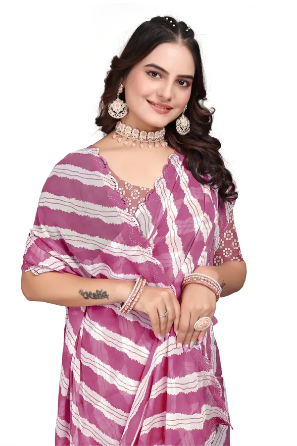 GRIFEZ_WOMEN'S_FANCY_GEORGETTE_LEHERIYA_PRINT_SAREE
