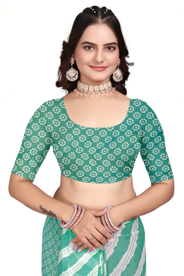 GRIFEZ_WOMEN'S_FANCY_GEORGETTE_LEHERIYA_PRINT_SAREE