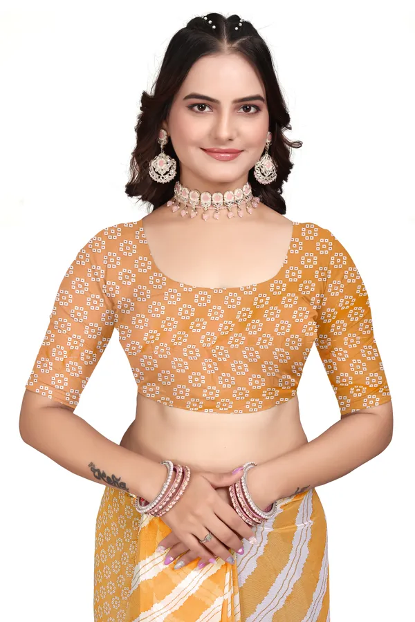 GRIFEZ_WOMEN'S_FANCY_GEORGETTE_LEHERIYA_PRINT_SAREE