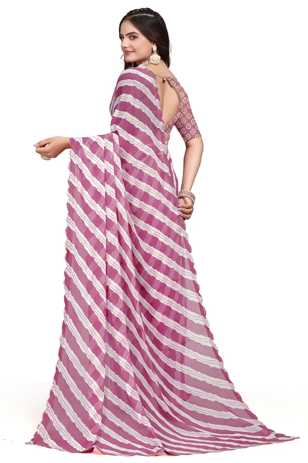 GRIFEZ_WOMEN'S_FANCY_GEORGETTE_LEHERIYA_PRINT_SAREE