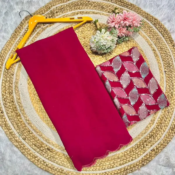GRIFEZ_WOMEN'S_FANCY_GEORGETTE__SEQUANCE_LEAF_DESIGN_SAREE