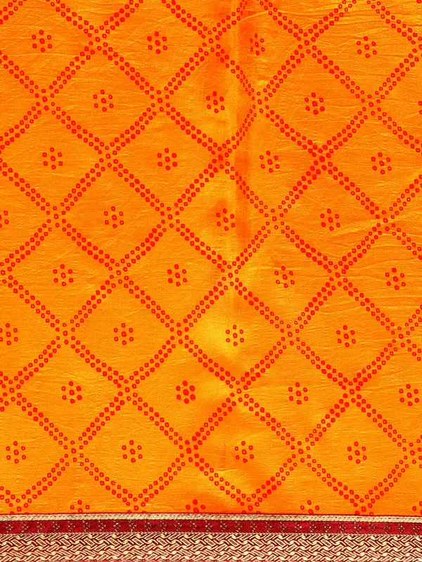 Yellow_Vichitra_Silk_Bandhni_Saree