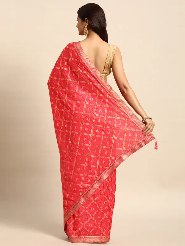 Pink_Vichitra_Silk_Bandhni_Saree