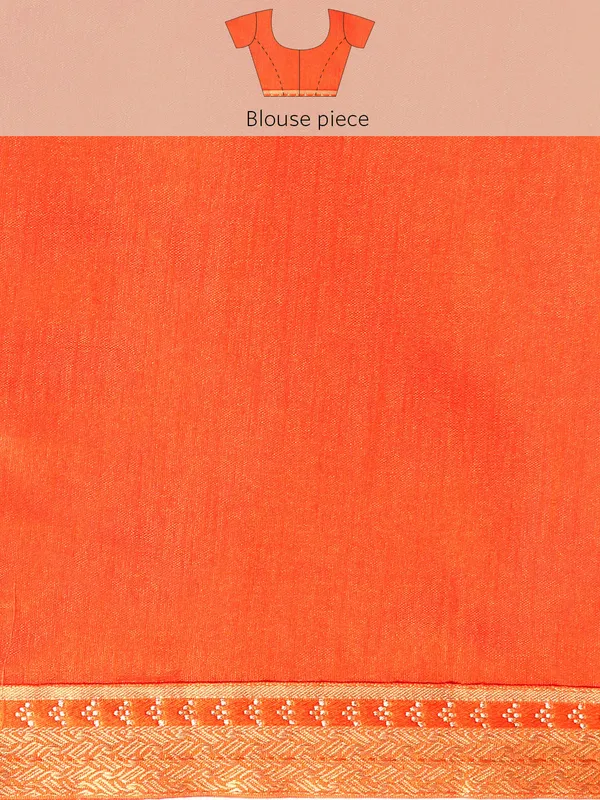 Orange_Vichitra_Silk_Bandhni_Saree